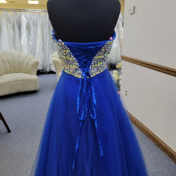 BLUSH PROM BLUE BALLGOWN DRESS - Picture 8 of 12